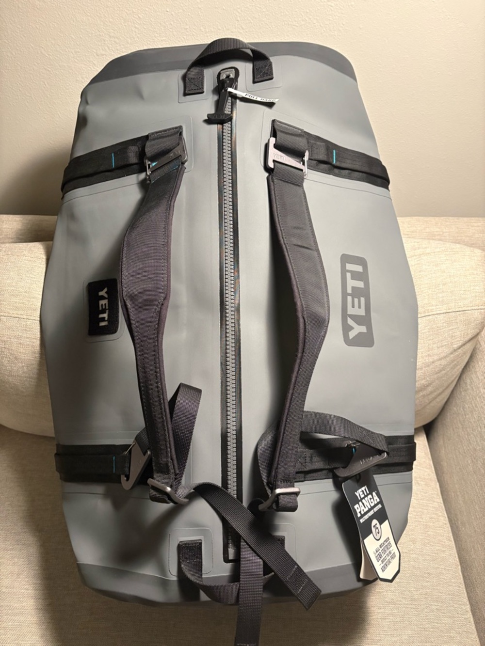 YETI Storm Gray Waterproof Duffel 75 Bag - Submersible Travel Pack